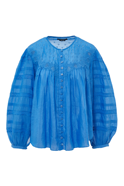 Gregoria Cotton and Silk Blouse
